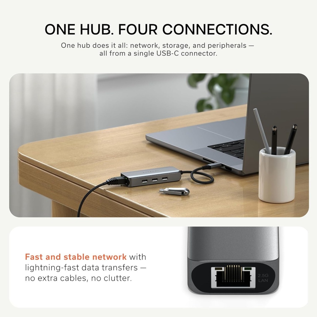 Satechi USB-C 2.5 Gigabit Ethernet Adapter - ST-AE25M