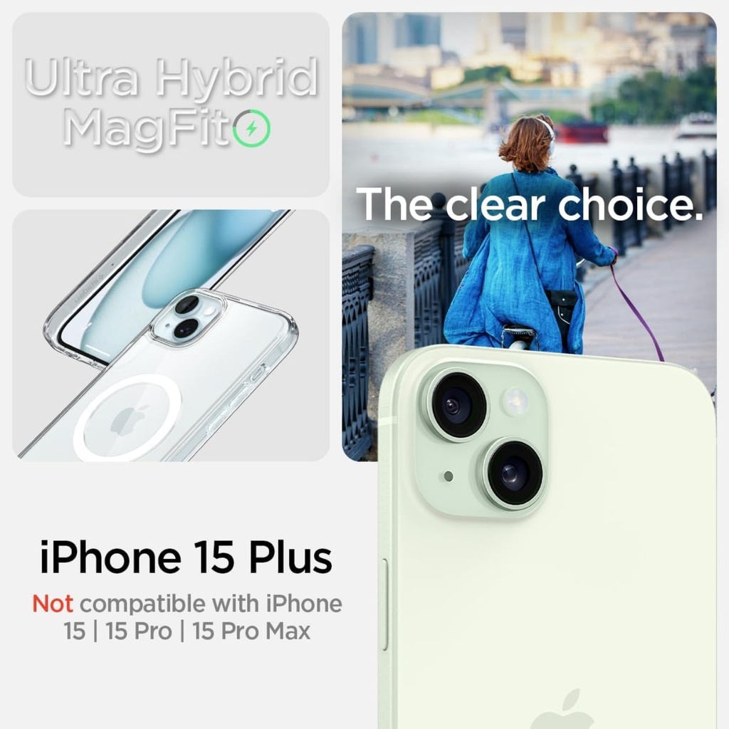 Spigen Crystal Hybrid Case with Magsafe for iPhone 15 Plus -