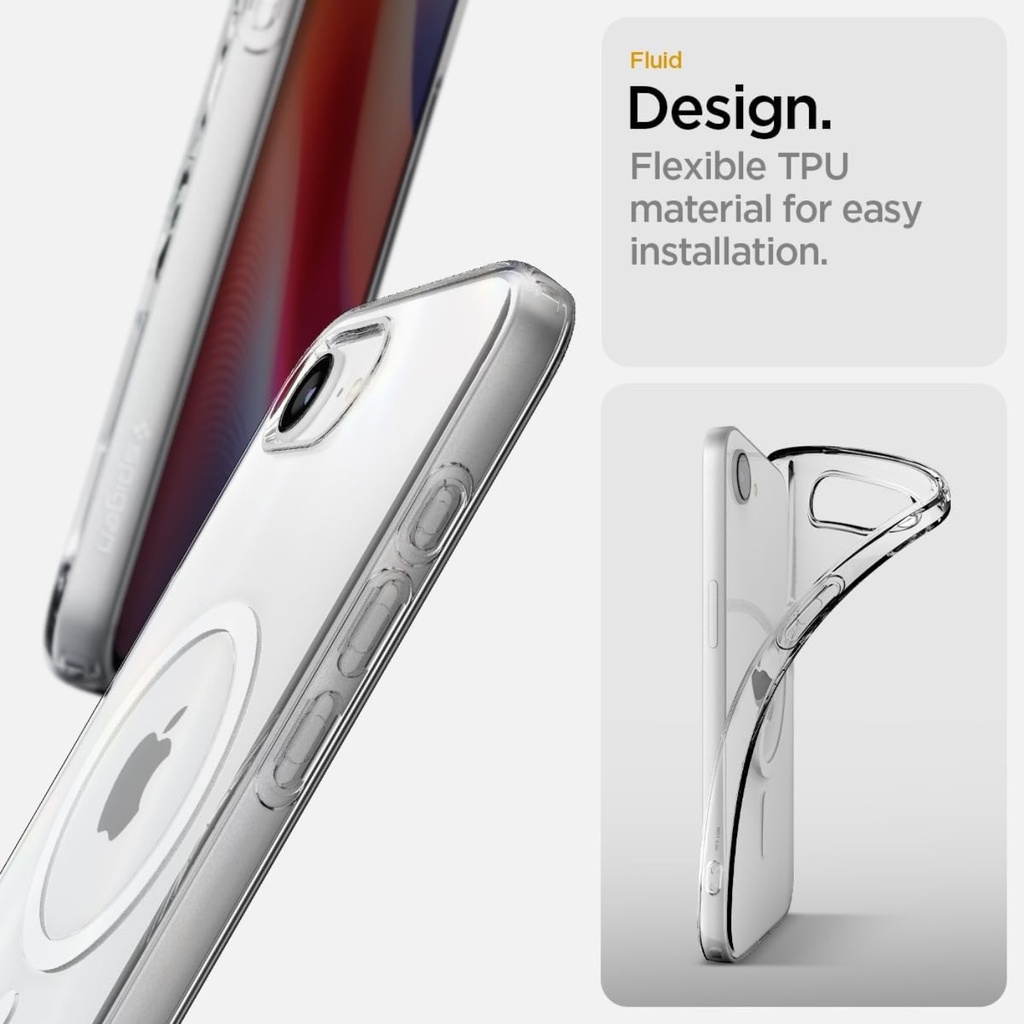 Spigen Crystal Flex Magfit for iPhone 16e - Clear White - AC