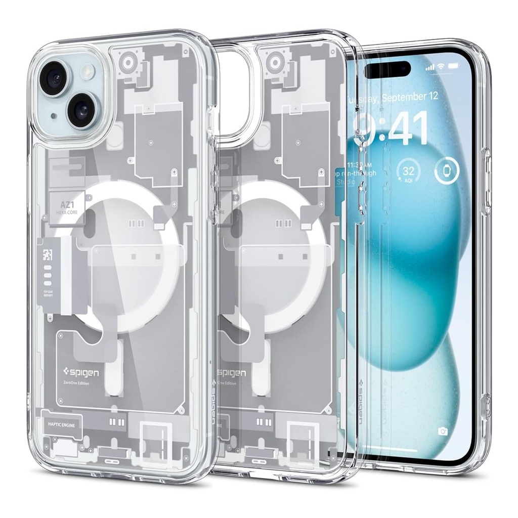 Spigen Crystal Hybrid MagFit for iPhone 15 - White - ACS0648
