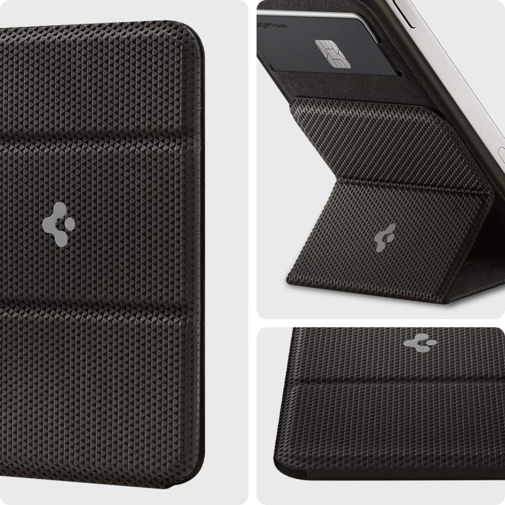 Spigen MagSafe Card Holder Smart Fold Wallet Gunmetal - AMP0