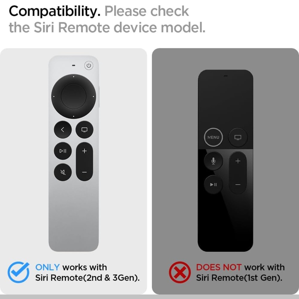 Spigen Siri Remote / Airtag Silicone Fit - Black - ACS03746