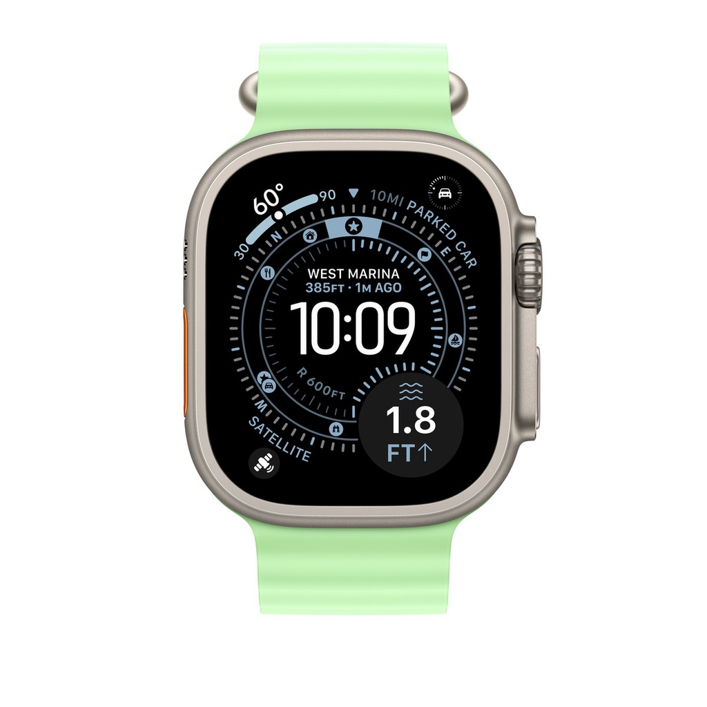Apple Watch 49mm Ocean Band - Neon Green (One Size) 2
