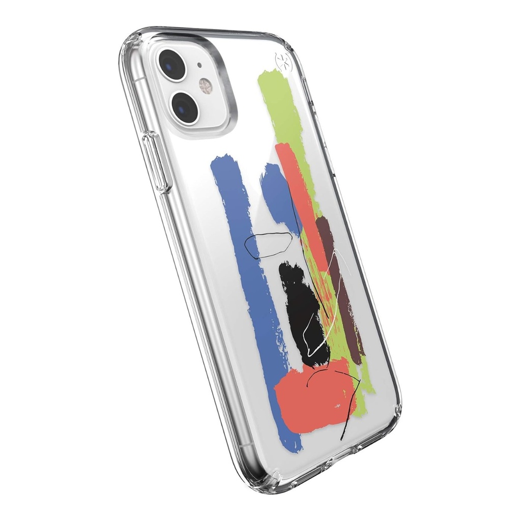 Speck Presidio Clear + Print for iPhone 11- PaintSplatter