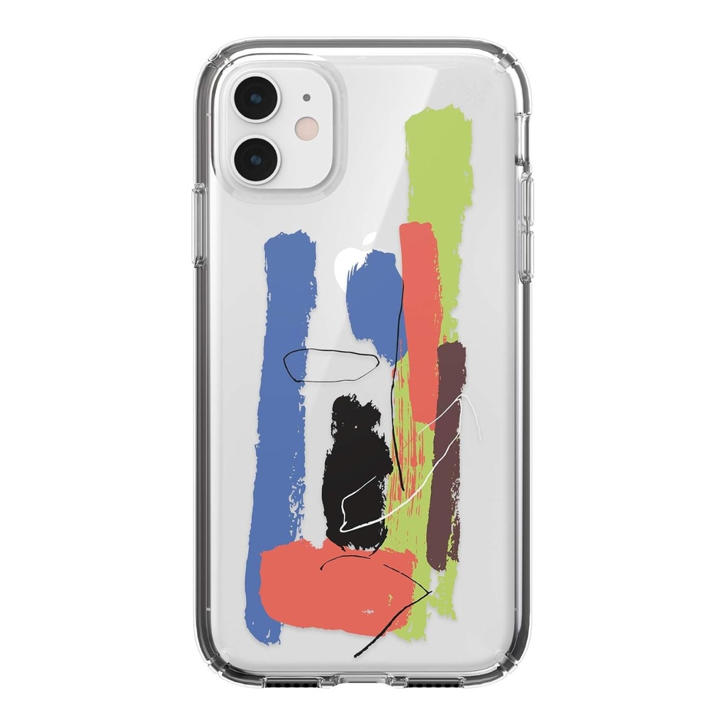 Speck Presidio Clear + Print for iPhone 11- PaintSplatter
