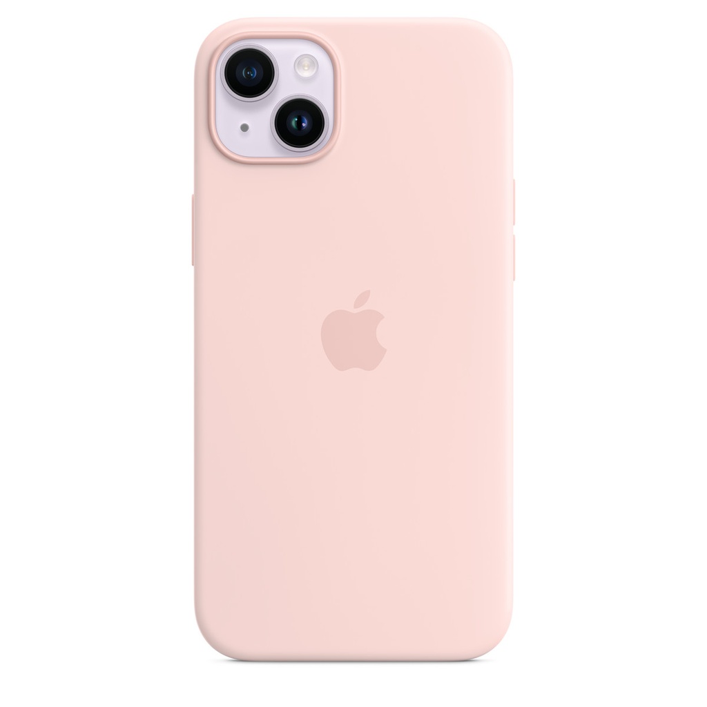 Apple iPhone 14 Plus Silicone Case with MagSafe - Chalk Pink 1