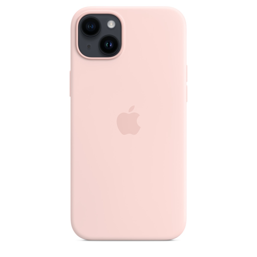 Apple iPhone 14 Plus Silicone Case with MagSafe - Chalk Pink 2