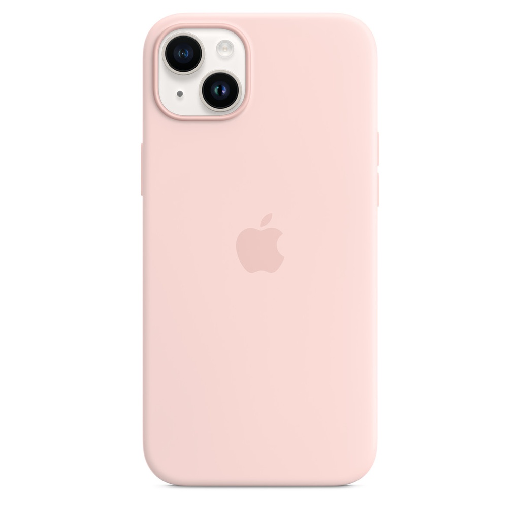 Apple iPhone 14 Plus Silicone Case with MagSafe - Chalk Pink 3