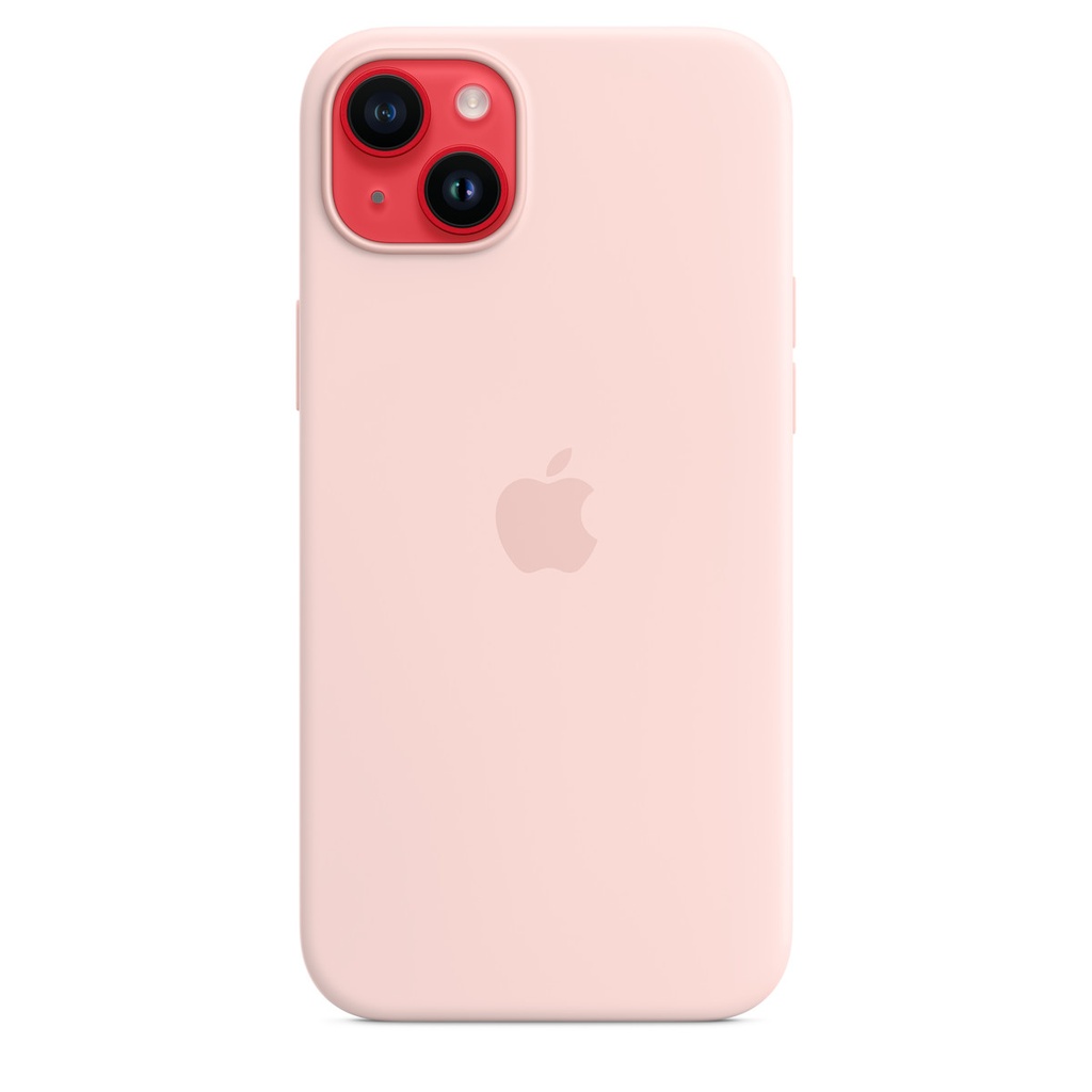 Apple iPhone 14 Plus Silicone Case with MagSafe - Chalk Pink 4