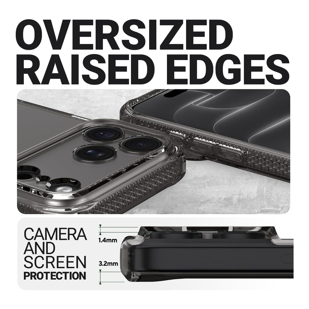 itSkins Spectrum R // Clear Case for 18 Pro / 17 Pro - Smoke