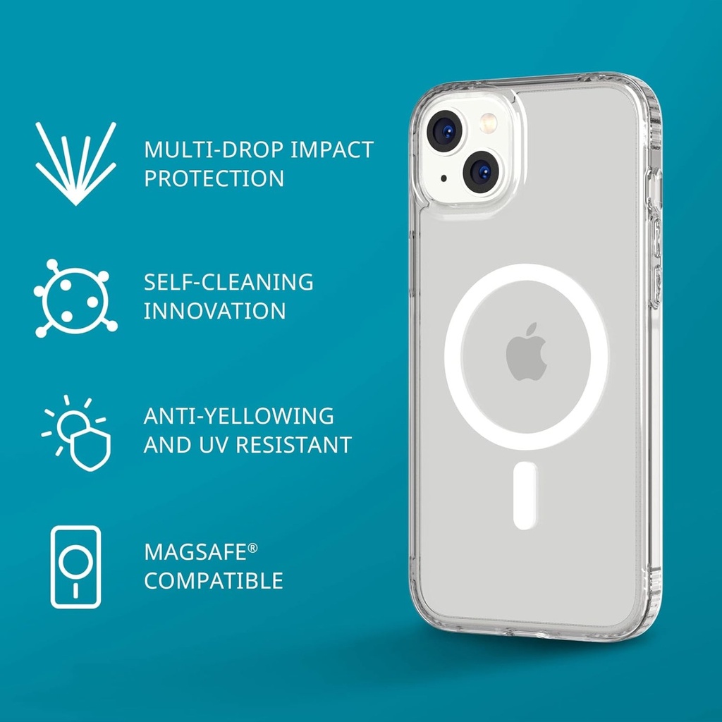 Tech21 Evo Clear Case for iPhone 14 Plus- Clear - T21-9637