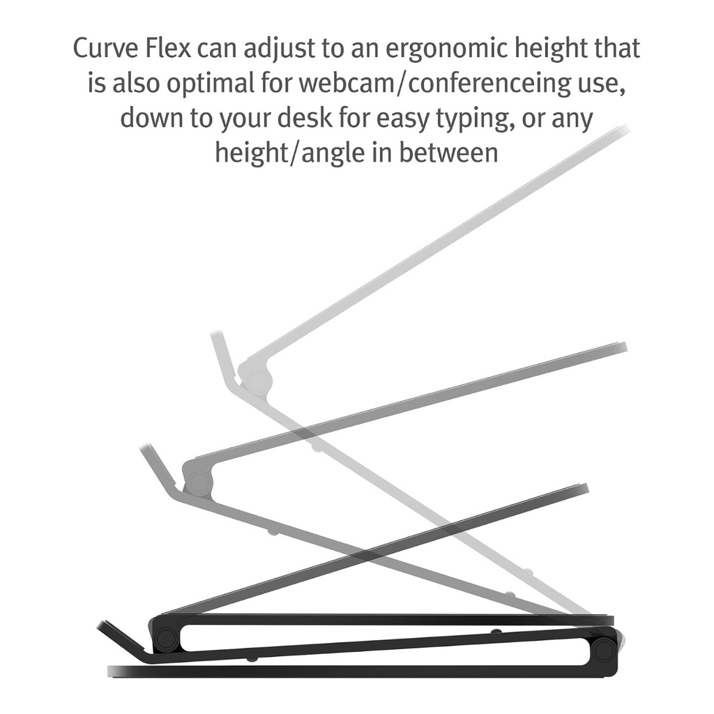 Twelve South Curve Flex Stand for MacBook - Black - TS-2201