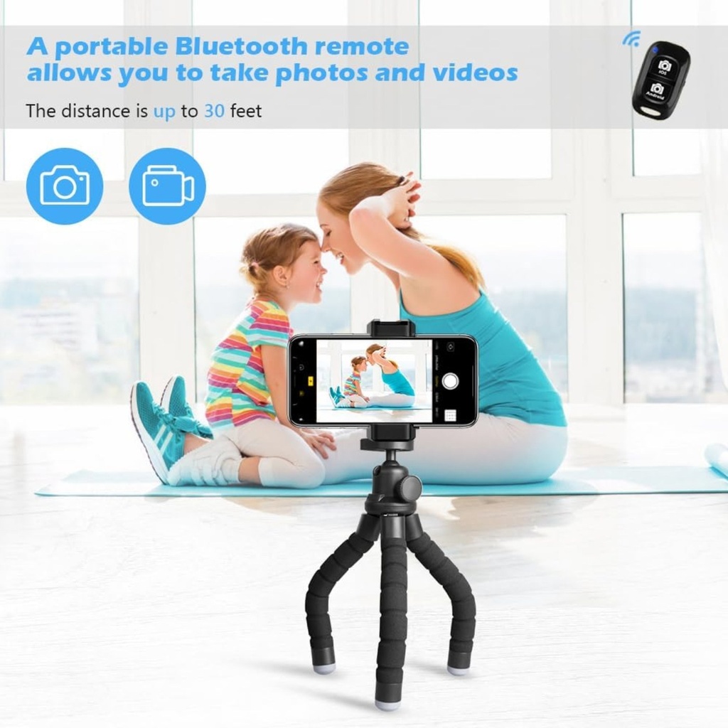UBeesize Phone Tripod, Portable and Flexible with Wireless R