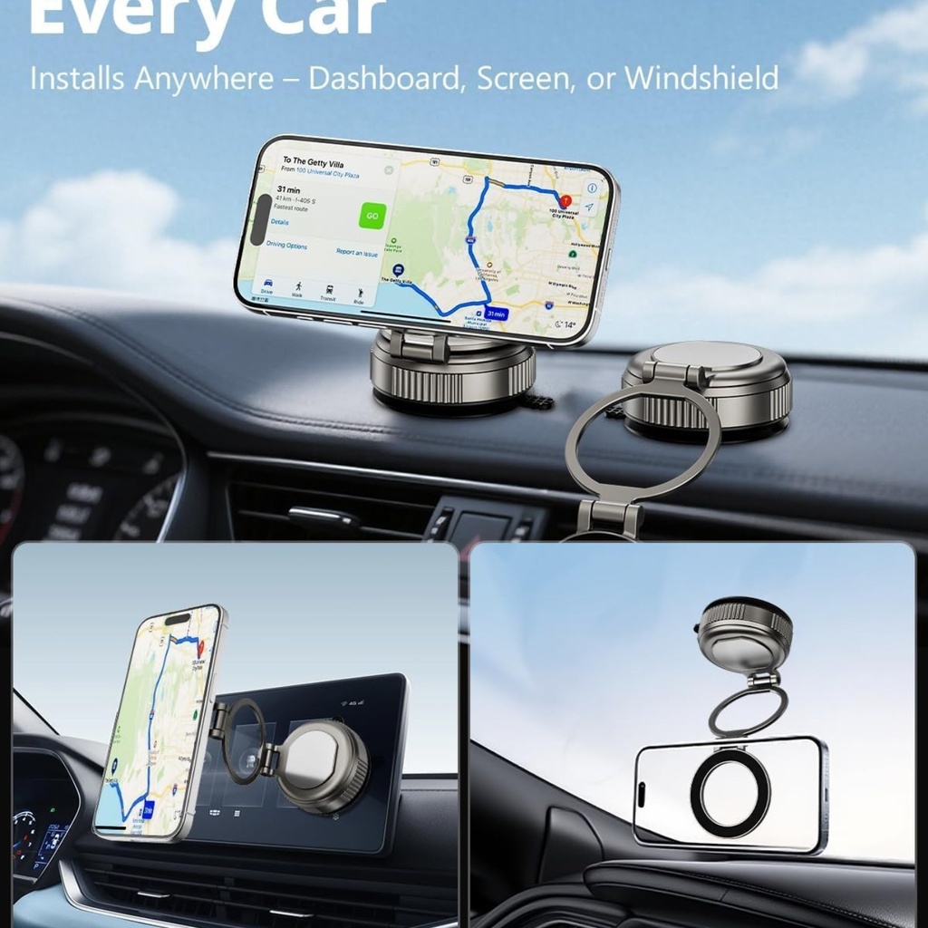 Ubeesize 2025 Upgraded 360° Car Phone Holder for iPhone