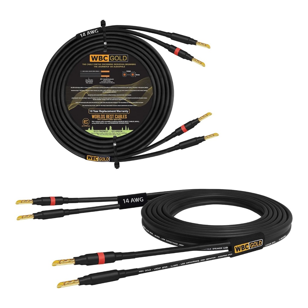 Worlds Best Cables 12ft High Purity OFC - Audiophile HiFi Sp