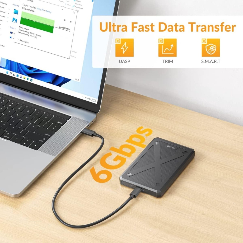 iDsonix 2.5" Hard Drive Enclosure USB-C