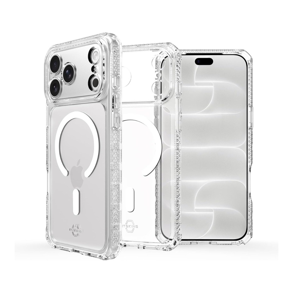 itSkins Hybrid R // Clear Case w/Magsafe for 18 Pro Max / 17