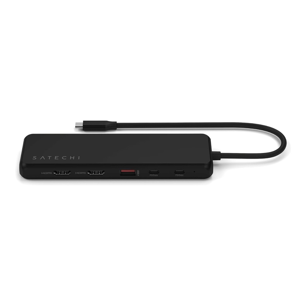 Satechi 6-in-1 USB-C Slim Multiport Adapter with 4K HDMI (Bl