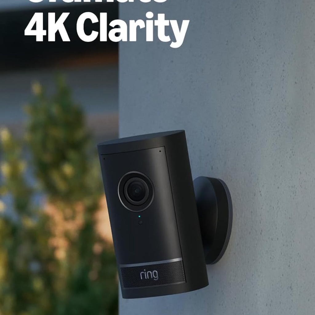 Ring Outdoor Cam Pro 4K 3D Motion Detection (Black)