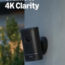 Ring Outdoor Cam Pro 4K 3D Motion Detection (Black)