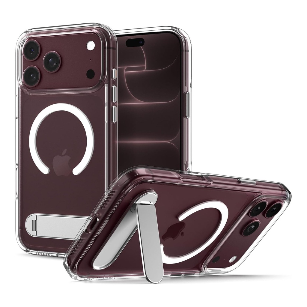 Spigen Crystal Hybrid Magfit for iPhone (17 Pro - Clear Whit
