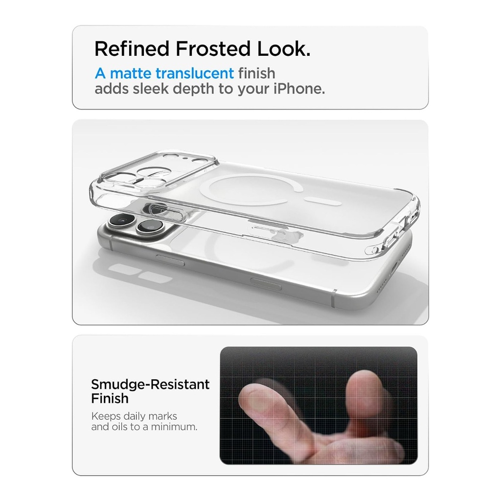 Spigen Ultra Hybrid Matte Mag Fit  (18 Pro Max - Frost White