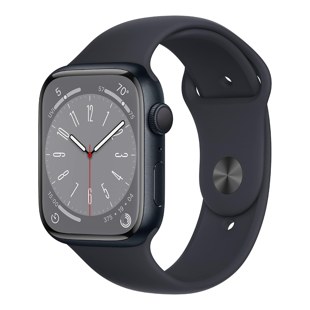 Apple Watch Series 8 45mm Aluminum Case Sport Band - Midnigh