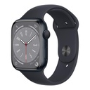 Apple Watch Series 8 45mm Aluminum Case Sport Band - Midnigh