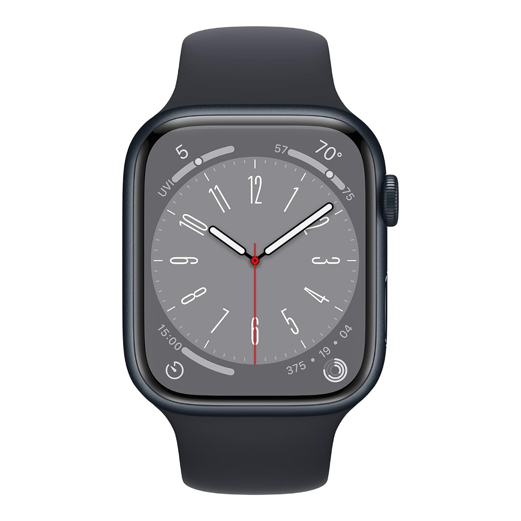 Apple Watch Series 8 45mm Aluminum Case Sport Band - Midnigh