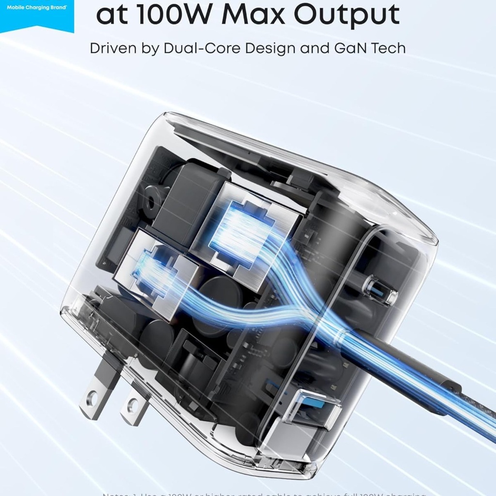 Anker Prime Cargador GaN 100W 3 puertos con pantalla - B121B