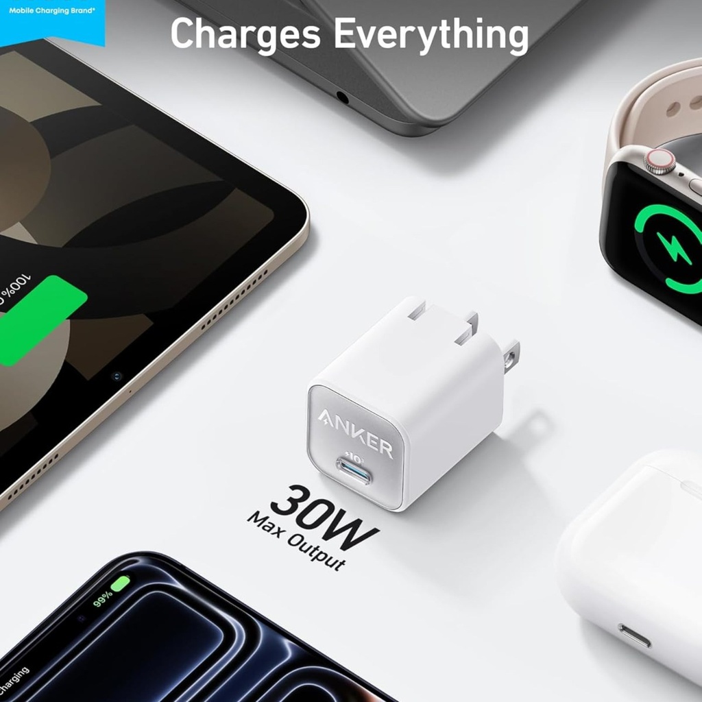 Anker Zolo Cargador 30W USB-C - Blanco - A2698J21