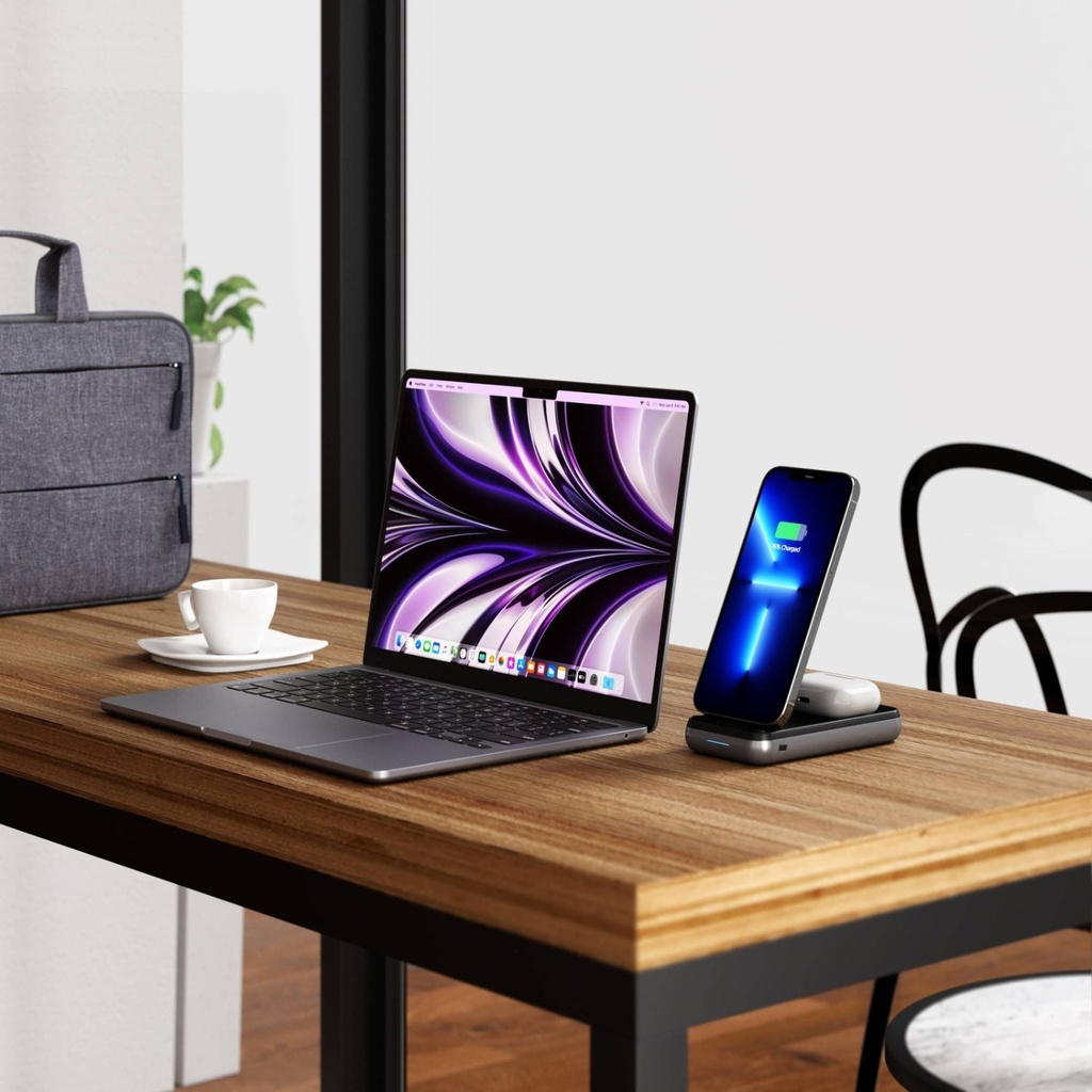 Satechi Duo Wireless Charger Power Stand - Space Gray - ST-U