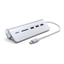 Satechi Type-C 2-in-1 3 Port USB 3.0 Hub & Ethernet - Silver