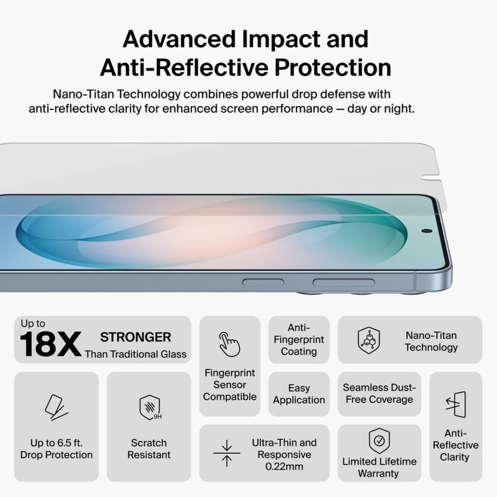 Belkin Anti-Reflective Screen Protector, Galaxy S26 Plus - O