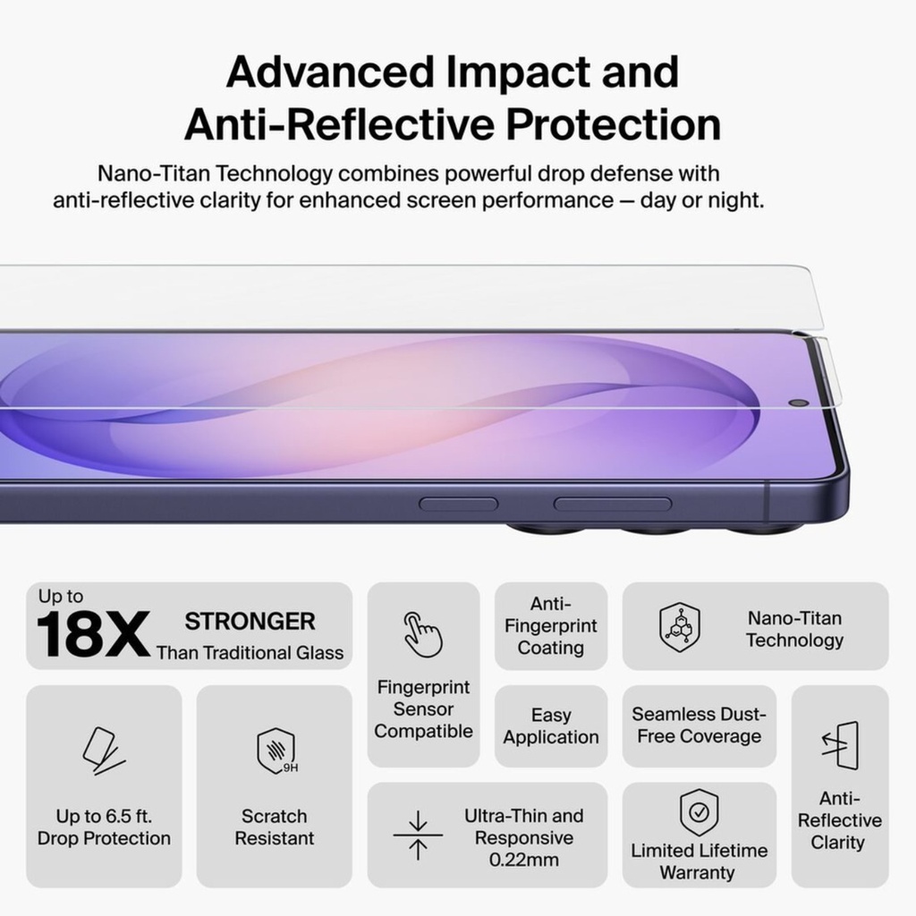 Belkin Anti-Reflective Screen Protector, Galaxy S26 Ultra - 