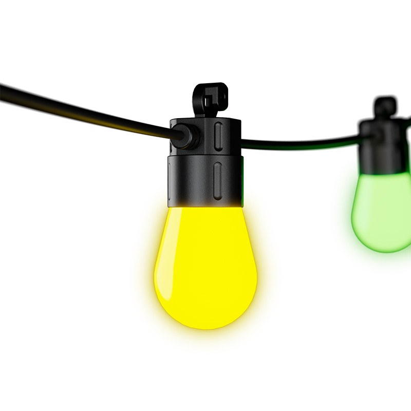 Nexxt Home Smart Outdoor LED String lights RGBIC (15 Bulbs/48ft) 3