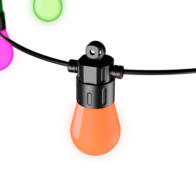 Nexxt Home Smart Outdoor LED String lights RGBIC (15 Bulbs/48ft) 4