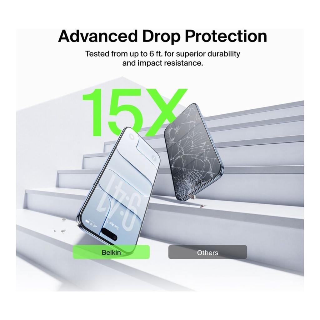 Belkin Tempered Glass Screen Protector for iPhone Air - OVA2
