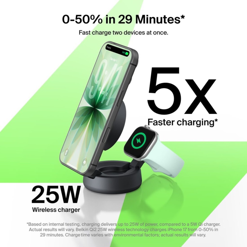 Belkin UltraCharge Pro 2-in-1 Convertible Magnetic Charger -