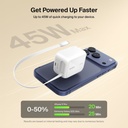 Belkin UltraCharge Retractable GaN Wall Charger 45W, White -