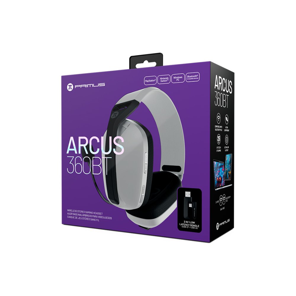 Primus Gaming Arcus 360BT Wireless Headset - White 1