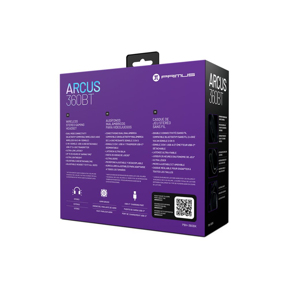 Primus Gaming Arcus 360BT Wireless Headset - Black 2