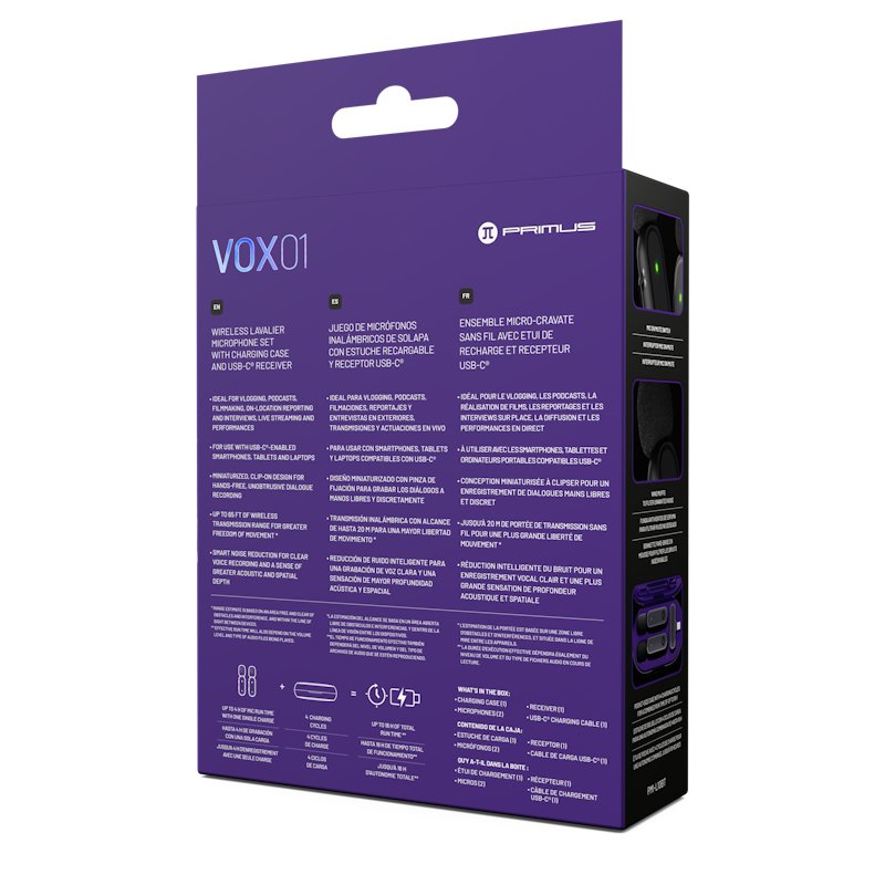 Primus Vox01 Wireless Lavalier Microphone USB-C 2