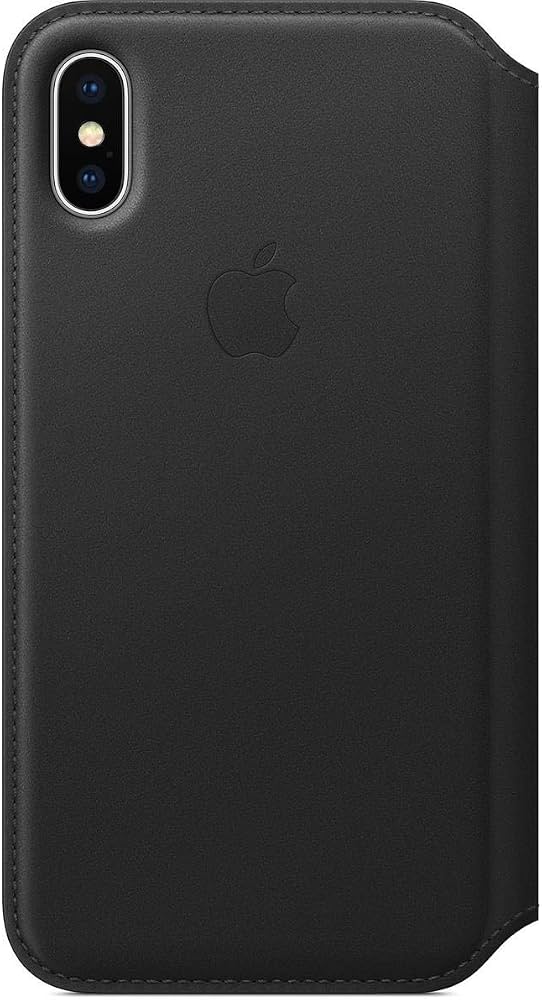Apple iPhone XS Leather Folio - Black