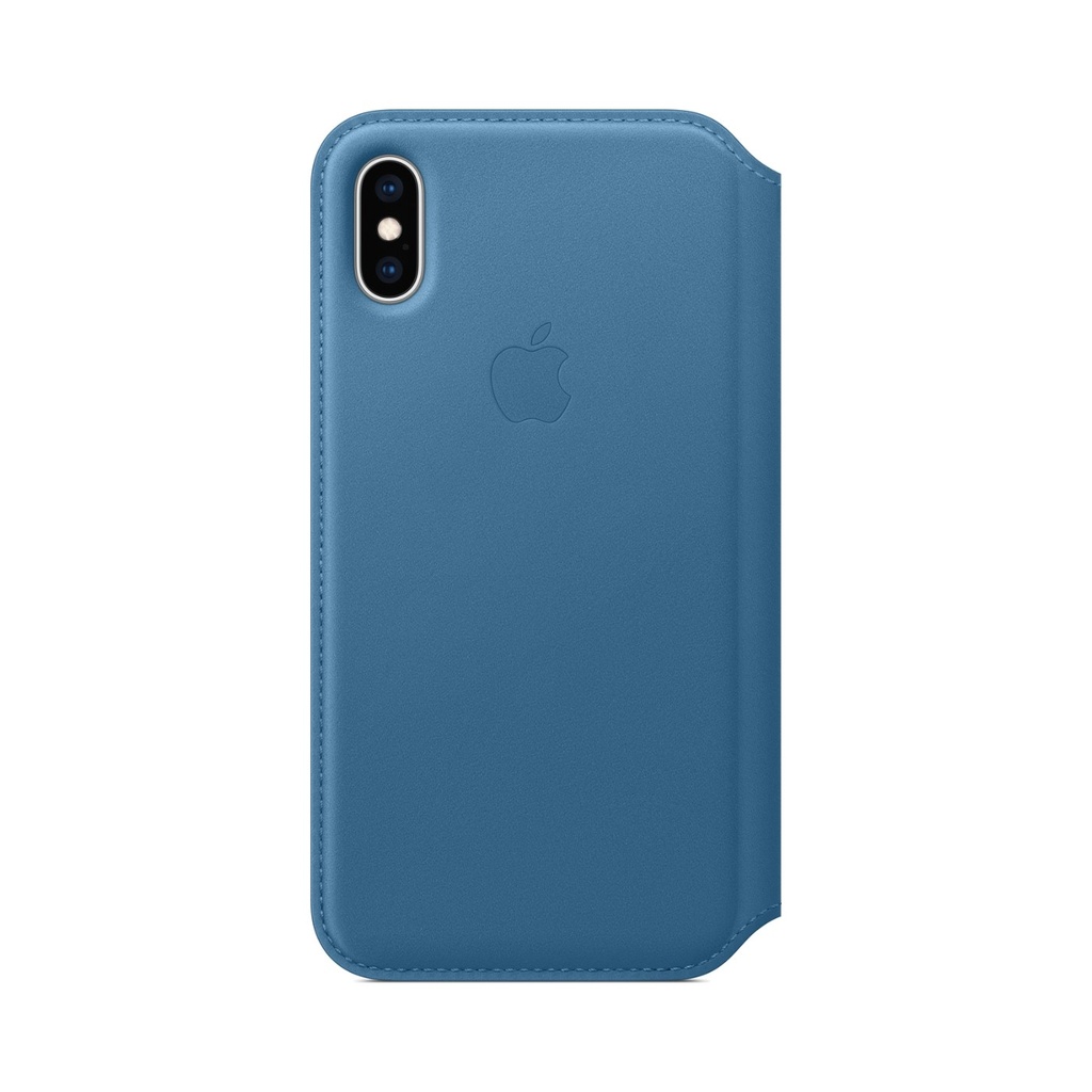 Apple iPhone XS Leather Folio - Cape Cod Blue