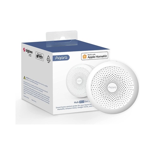 Aqara M1S Smart Hub, Wireless Smart Home Bridge para sistema de alarma, domótica, monitor remoto y control, compatible con Apple Siri, Alexa, Google Assistant, Apple HomeKit e IFTTT