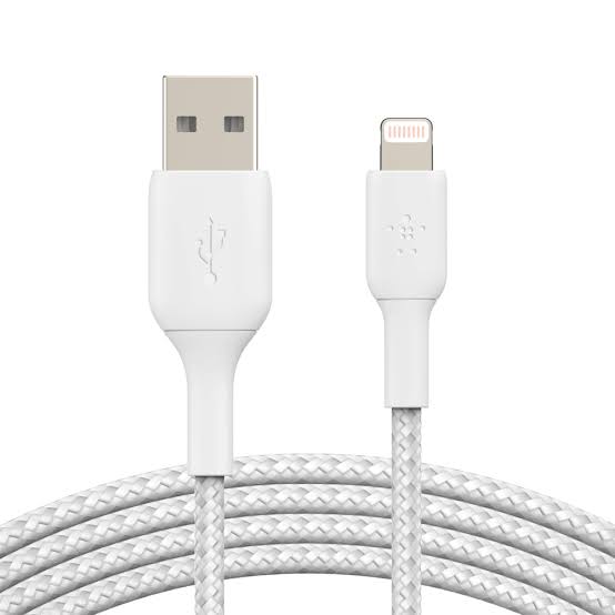 Belkin Boost Charge Braided Lightning to USB-A Cable - White