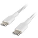 Belkin BoostCharge USB-C to USB-C Braided Cable 3ft - White - CAB004BT1MWH
