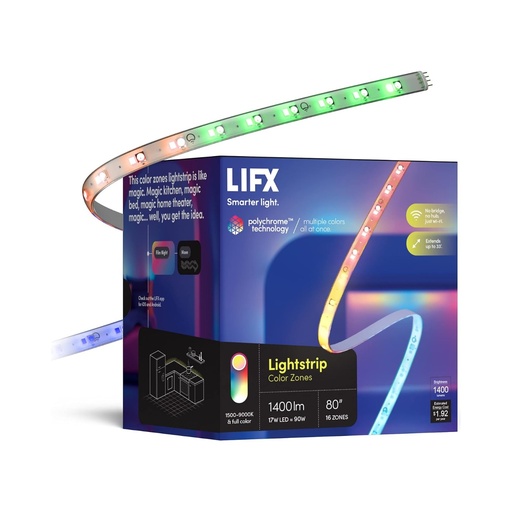 LIFX Z Wi-Fi LED Lightstrip Starter Kit 6.6' - Multicolor