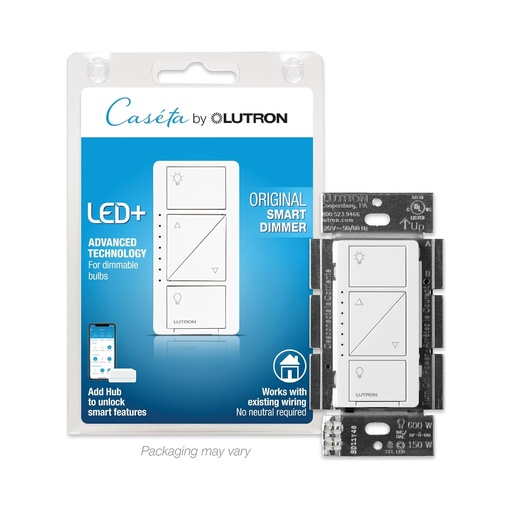 Lutron Caseta In-wall Light Dimmer - White